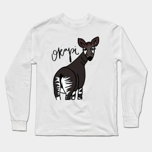 Okapi with name Long Sleeve T-Shirt